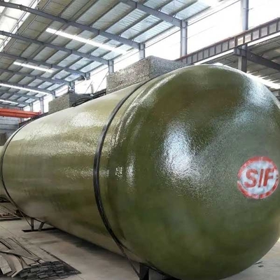 Tangki Penyimpanan Minyak Plastik Bertulang Serat Anti Korosi 150000 Liter Massal