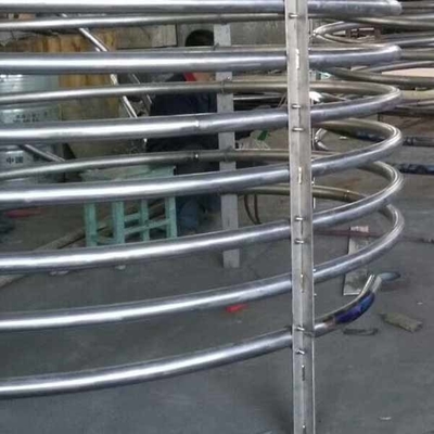 Floating Coil Tube Heat Exchanger 200mm 2.1MPA Titanium Murni