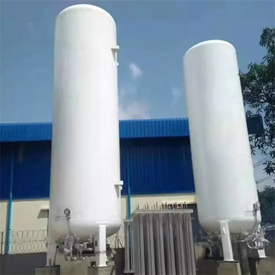 Tangki Penyimpanan Cryogenic Cair Berdiri Vertikal Untuk Penyimpanan Kimia