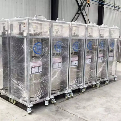 Silinder Dewar Kriogenik Kimia 195l Dengan Bingkai Untuk Lar Lco2 Lo2 Ln2