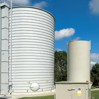 Tangki penyimpanan oksigen cair kriogenik vertikal 10m3 1.6MPa 304 stainless steel