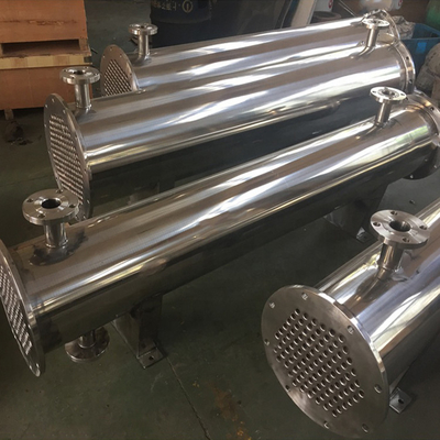 0.1-10m / S Lembar Tabung Ganda Penukar Panas Kondensor Baja Karbon Dan Evaporator