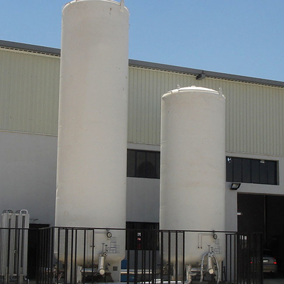 Tangki Penyimpanan Kriogenik Nitrogen Cair Vertikal 20C 16 Bar