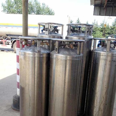 200L Tangki Nitrogen Cair Tekanan Rendah 300 Liter Katup Bangunan Dapat Diangkut