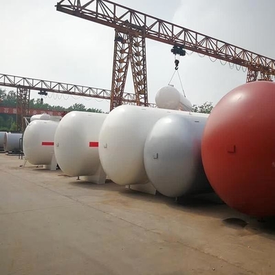 Tangki Penyimpanan Gas LPG Horisontal 1,77 MPa 100 Ton Peluru Gundukan