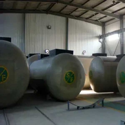 Tangki Penyimpanan Bahan Bakar Minyak 100cbm 70m3 SF Fiberglass FRP Plastic