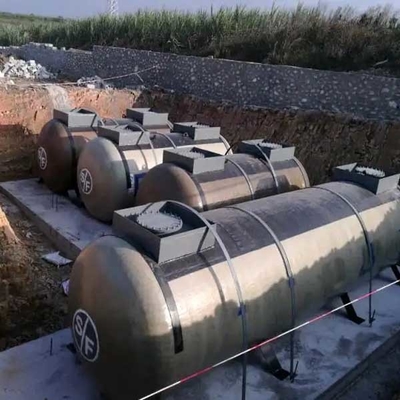 Tangki Penyimpanan Bahan Bakar Minyak 100cbm 70m3 SF Fiberglass FRP Plastic