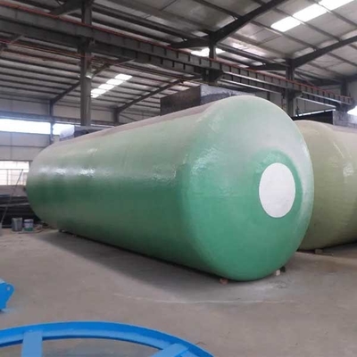 Tangki Penyimpanan Minyak Bahan Bakar Baja Fiberglass 30000-50000L Lapisan Ganda Industri
