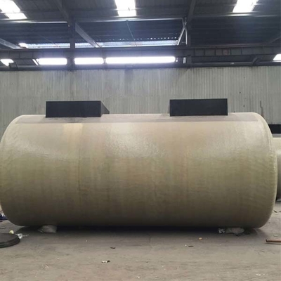 Tangki Penyimpanan Bahan Bakar Minyak Fiberglass 60000 Liter Dinding Ganda 40c Bawah Tanah